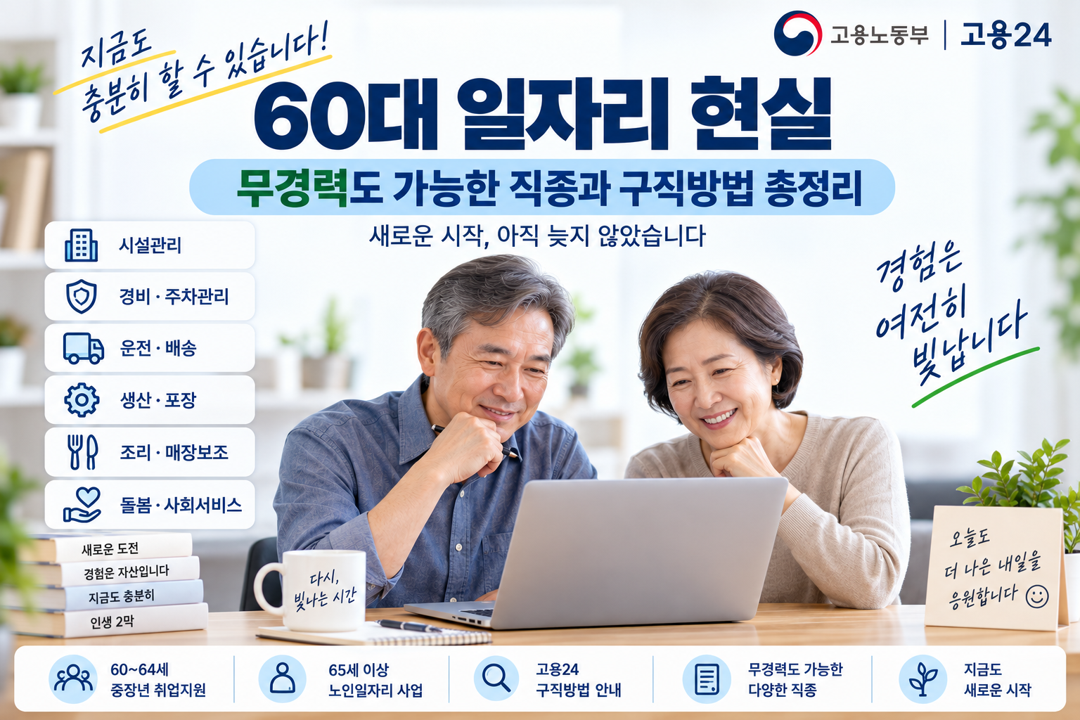 60대 일자리 현실|무경력도 가능한 직종과 구직방법